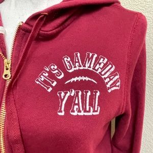 Crown & Ivy "It's Gameday Ya'll" Burgundy Hoodie